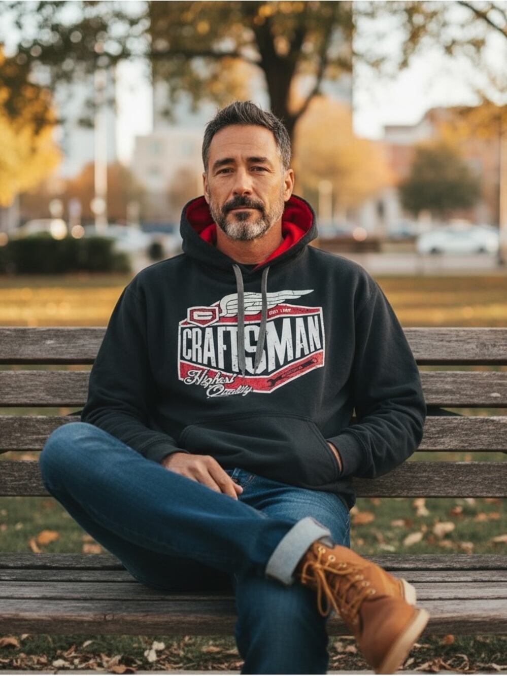 CRAFTSMAN Men’s Large Black Hoodie Sweatshirt